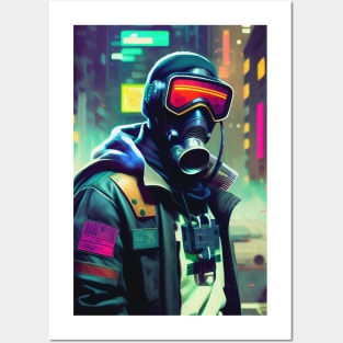 Abstract Cyberpunk Man Posters and Art